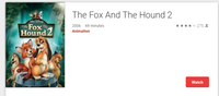 The Fox and the Hound 2-Movie Collection HD Digital Codes (Redeems in Movies Anywhere; HDX Vudu & HD iTunes & HD Google TV Transfer From Movies Anywhere) (2 Movies, 2 Codes)