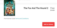 The Fox and the Hound 2-Movie Collection Google TV HD Digital Codes (Redeems in Google TV; HD Movies Anywhere & HDX Vudu & HD iTunes Transfer Across Movies Anywhere) (2 Movies, 2 Codes)