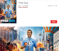Free Guy 4K Digital Code (Redeems in Movies Anywhere; UHD Vudu & 4K iTunes & 4K Google TV Transfer From Movies Anywhere)
