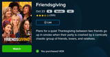 Friendsgiving Vudu HDX or iTunes HD or Google TV HD Digital Code