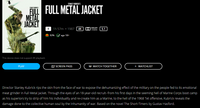 Full Metal Jacket 4K Digital Code (1987) (Redeems in Movies Anywhere; 4K Vudu Fandango at Home & 4K iTunes Apple TV Transfer From Movies Anywhere)