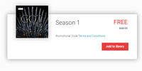 Game Of Thrones Season 1 Google TV HD Digital Code (10 Episodes)