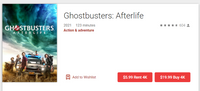 Ghostbusters: Afterlife 4K Digital Code (Redeems in Movies Anywhere; UHD Vudu & 4K iTunes & 4K Google TV Transfer From Movies Anywhere)