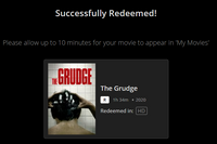 The Grudge (2020) HD Digital Code (Redeems in Movies Anywhere; HDX Vudu & HD iTunes & HD Google TV Transfer From Movies Anywhere)