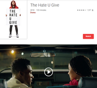 The Hate U Give HD Digital Code (Redeems in Movies Anywhere; HDX Vudu & HD iTunes & HD Google TV Transfer From Movies Anywhere)