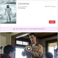 Interstellar Google TV HD Digital Code