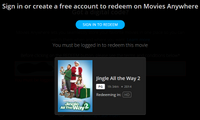Jingle All The Way 2 HD Digital Code (Redeems in Movies Anywhere; HDX Vudu & HD iTunes & HD Google TV Transfer From Movies Anywhere)