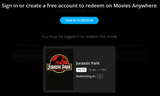 Jurassic Park 4K Digital Code (1993) (Redeems in Movies Anywhere; 4K Vudu Fandango at Home & 4K iTunes Apple TV Transfer From Movies Anywhere)