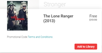 The Lone Ranger Google TV HD Digital Code (Redeems in Google TV; HD Movies Anywhere & HDX Vudu & HD iTunes Transfer Across Movies Anywhere)