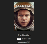 The Martian SD Digital Code (Theatrical Version) (Redeems in Movies Anywhere; SD Vudu & SD iTunes & SD Google TV Transfer From Movies Anywhere) (THIS IS A STANDARD DEFINITION [SD] CODE)