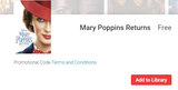 Mary Poppins Returns Google TV HD Digital Code (Redeems in Google TV; HD Movies Anywhere & HDX Vudu & HD iTunes Transfer Across Movies Anywhere)