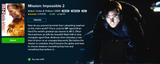 Mission: Impossible 6-Movie Collection Vudu Fandango at Home 4K Digital Codes (6 Movies, 6 Codes)