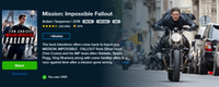 Mission: Impossible 6-Movie Collection Vudu Fandango at Home 4K Digital Codes (6 Movies, 6 Codes)