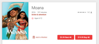 Moana iTunes 4K Digital Code (Redeems in iTunes; UHD Vudu & 4K Google TV Transfer Across Movies Anywhere)