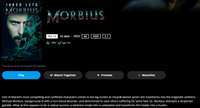 Morbius 4K Digital Code (2022) (Redeems in Movies Anywhere; 4K Vudu Fandango at Home & 4K iTunes Apple TV Transfer From Movies Anywhere)