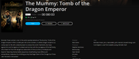 The Mummy: Tomb of the Dragon Emperor iTunes 4K Digital Code (Redeems in iTunes; UHD Vudu & 4K Google TV Transfer Across Movies Anywhere)