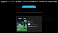Parasite 4K Digital Code (Redeems in Movies Anywhere; UHD Vudu & 4K iTunes & 4K Google Play Transfer From Movies Anywhere)