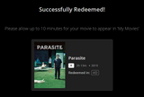 Parasite HD Digital Code (Redeems in Movies Anywhere; HDX Vudu & HD iTunes & HD Google Play Transfer From Movies Anywhere) (Foreign Language Film)