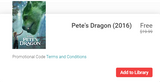 Pete's Dragon Google TV HD Digital Code (2016) (Redeems in Google TV; HD Movies Anywhere & HDX Vudu & HD iTunes Transfer Across Movies Anywhere)