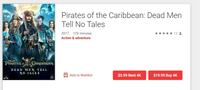 Pirates of the Caribbean: Dead Men Tell No Tales 4K Digital Code (Redeems in Movies Anywhere; UHD Vudu & 4K iTunes & 4K Google TV Transfer From Movies Anywhere)