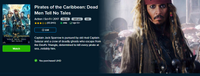 Pirates of the Caribbean: Dead Men Tell No Tales 4K Digital Code (Redeems in Movies Anywhere; UHD Vudu & 4K iTunes & 4K Google TV Transfer From Movies Anywhere)