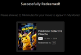 Pokemon: Detective Pikachu 4K Digital Code (2019) (Redeems in Movies Anywhere; 4K Vudu Fandango at Home & 4K iTunes Apple TV Transfer From Movies Anywhere)