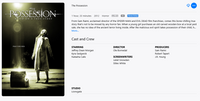 The Possession iTunes HD Digital Code (2012)