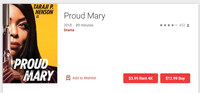 Proud Mary SD Digital Code (Redeems in Movies Anywhere; SD Vudu & SD iTunes & SD Google TV Transfer From Movies Anywhere) (THIS IS A STANDARD DEFINITION [SD] CODE)