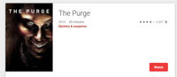The Purge (2013) HD Digital Code (Redeems in Movies Anywhere; HDX Vudu & HD iTunes & HD Google TV Transfer From Movies Anywhere)