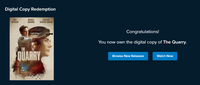 The Quarry Vudu HDX or Google TV HD Digital Code