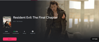 Resident Evil: The Final Chapter HD Digital Code (2017) (Redeems in Movies Anywhere; HDX Vudu & HD iTunes & HD Google TV Transfer From Movies Anywhere)