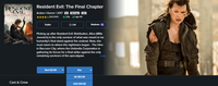 Resident Evil: The Final Chapter HD Digital Code (2017) (Redeems in Movies Anywhere; HDX Vudu & HD iTunes & HD Google TV Transfer From Movies Anywhere)