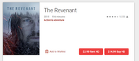 The Revenant iTunes 4K Digital Code (2015) (Redeems in iTunes; UHD Vudu & HD Google TV Transfer Across Movies Anywhere)