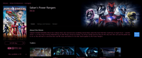 Saban's Power Rangers iTunes 4K Digital Code