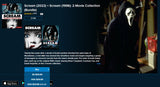 Scream 2022 & 1996 2-Movie Collection UHD Vudu Digital Codes (2 Movies, 2 Codes)