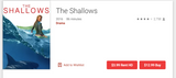 The Shallows SD Digital Code (Redeems in Movies Anywhere; SD Vudu & SD iTunes & SD Google TV Transfer From Movies Anywhere) (THIS IS A STANDARD DEFINITION [SD] CODE)