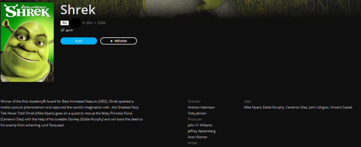 Shrek 4K Digital Code (2001) (Redeems in Movies Anywhere; 4K Vudu Fand ...