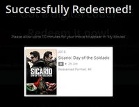 Sicario: Day of the Soldado 4K Digital Code (2018) (Redeems in Movies Anywhere; 4K Vudu Fandango at Home & 4K iTunes Apple TV Transfer From Movies Anywhere)