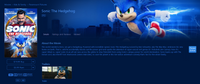 Sonic The Hedgehog iTunes 4K Digital Code