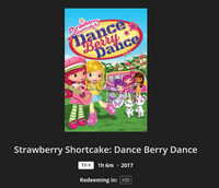Strawberry Shortcake: Dance Berry Dance HD Digital Code (Redeems in Movies Anywhere; HDX Vudu & HD iTunes & HD Google TV Transfer From Movies Anywhere)