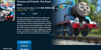 Thomas and Friends: The Great Race Vudu HDX Digital Code