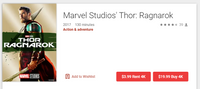 Thor: Ragnarok iTunes 4K Digital Code (Redeems in iTunes; UHD Vudu & 4K Google TV Transfer Across Movies Anywhere)