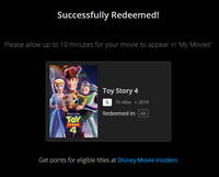 Toy Story 4 4K Digital Code (Redeems in Movies Anywhere; UHD Vudu & 4K iTunes & 4K Google TV Transfer From Movies Anywhere)