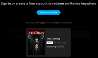The Turning (2020) HD Digital Code (Redeems in Movies Anywhere; HDX Vudu & HD iTunes & HD Google Play Transfer From Movies Anywhere)