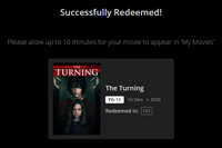 The Turning (2020) HD Digital Code (Redeems in Movies Anywhere; HDX Vudu & HD iTunes & HD Google Play Transfer From Movies Anywhere)