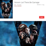 Venom: Let There Be Carnage 4K Digital Code (Redeems in Movies Anywhere; UHD Vudu & 4K iTunes & 4K Google TV Transfer From Movies Anywhere)