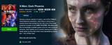 X-Men: Dark Phoenix 4K Digital Code (2019) (Redeems in Movies Anywhere; 4K Vudu Fandango & 4K iTunes Apple TV Transfer From Movies Anywhere)